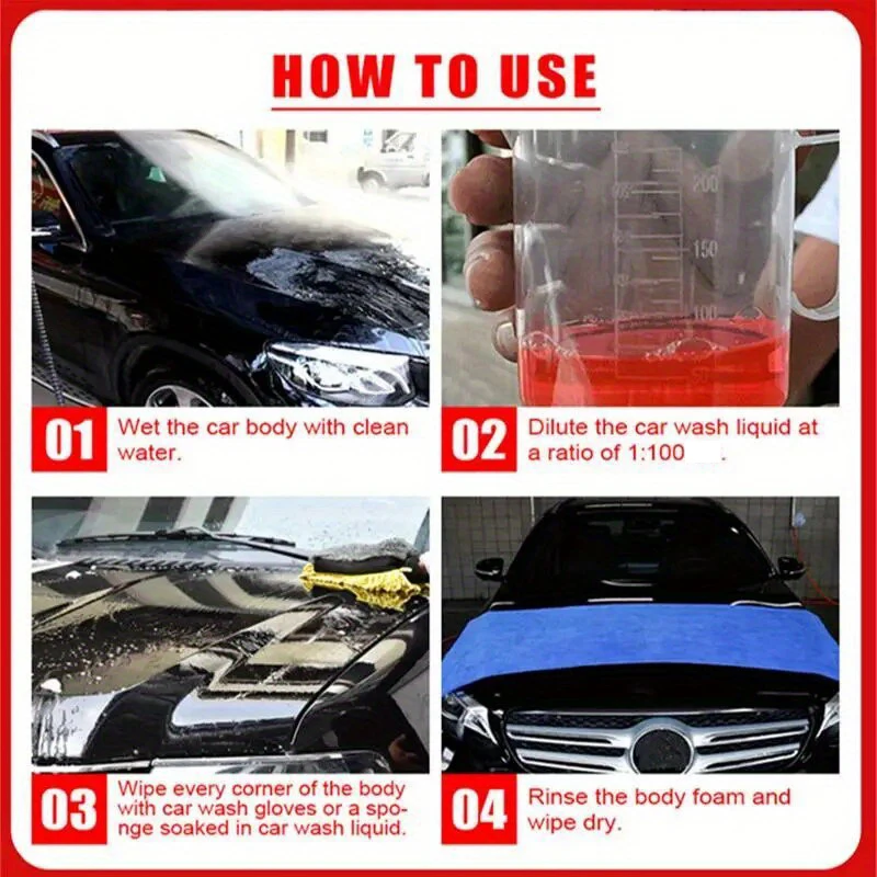 H4Cacle Super Foaming Concentrated Car Wash, Car Wax Foam Cleaning, Deep Stain Removal, Car Cleaning Products 2