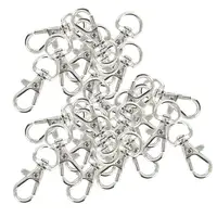 30pcs Swivel Carabiners Keychain Silver Color 1