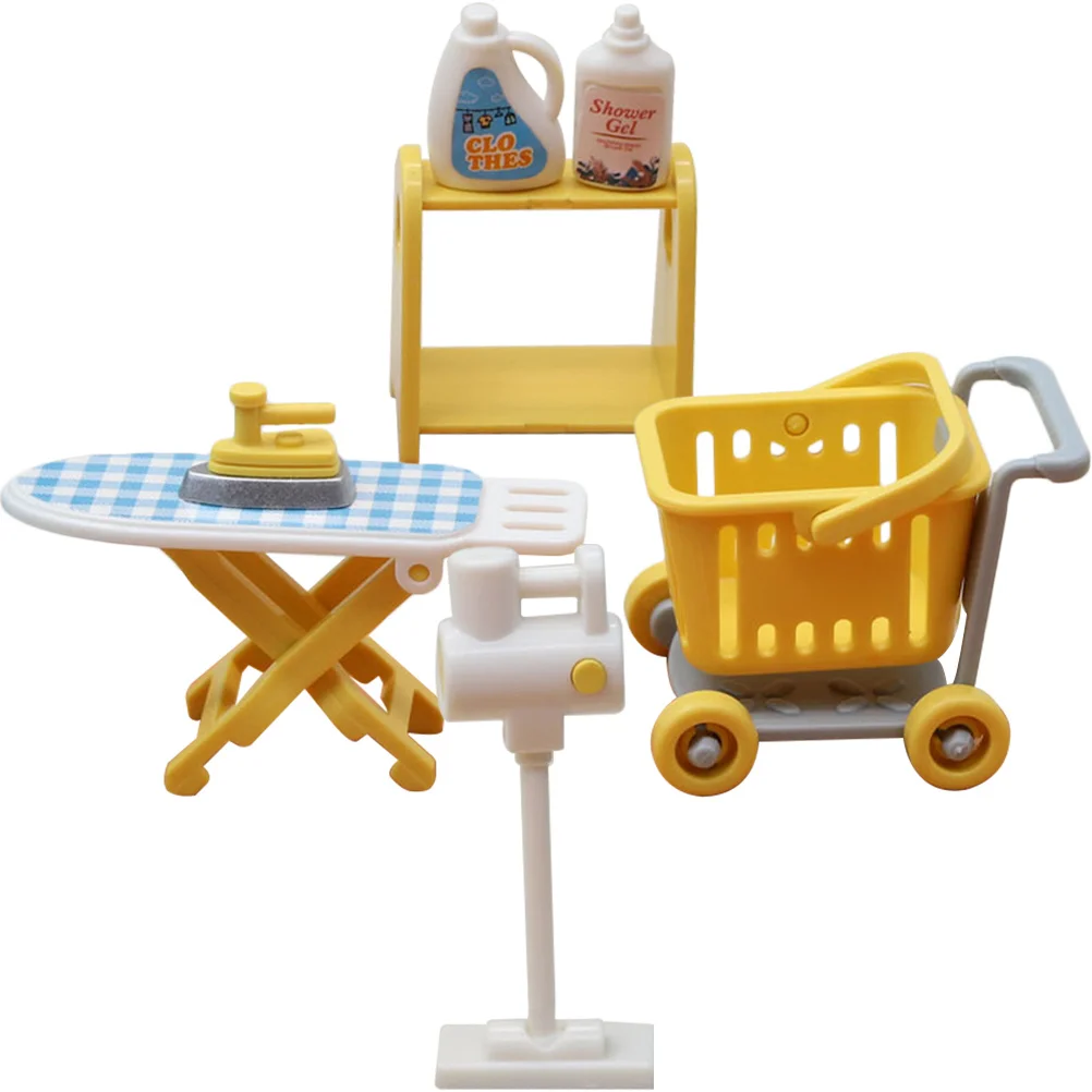 1Set Mini Washing Machine Set for Kids Pretend Play Simulation Educational Role Play Game
