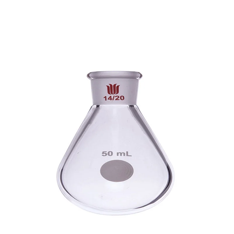 SYNTHWARE Thick walled eggplant shaped bottle 5mL10mL25mL50mL100mL High strength Heavy wall Borosilicate glass flask F31
