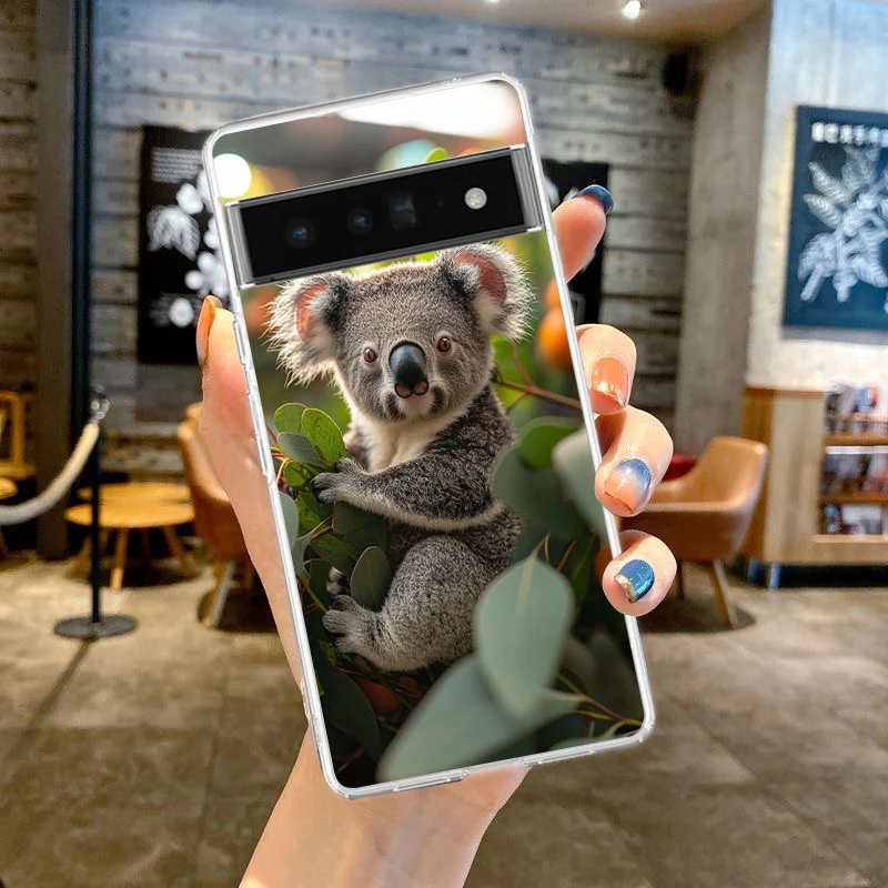 Soft Clear TPU Transparent Koala Design Phone Case