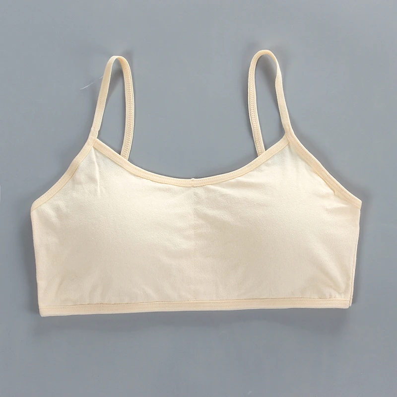 2Set Teens Girls Training Bras Sets Summder Tween Training Bralette Set Kid Wire-Free Cotton Camisole with Removable Pads