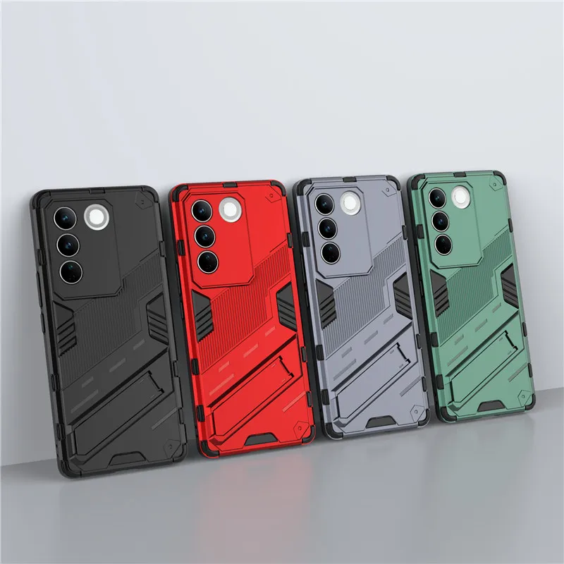 

For Vivo V27 Pro Case Vivo V27E V27 Pro Cover 6.78 inch Shockproof Hard Armor PC Stand Silicone Bumper For Vivo V27E V27 Pro