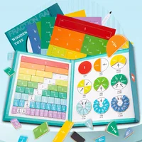 Montessori Magnetic Fraction Learning Math Toy Montessori Arithmetic Teaching Aids Wooden Book Educational Toys For Children 1