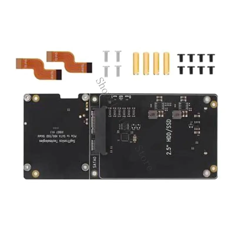 RPI 5 확장 보드용 X1007 PCIE 2280 직렬 ATA3.0 어댑터는 추가 HAT 및 STANDBY 전원 45BA를 지원합니다.