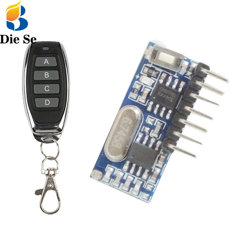 Universal Remote Control 433Mhz RF Mini Relay Receiver Decoding Module ...