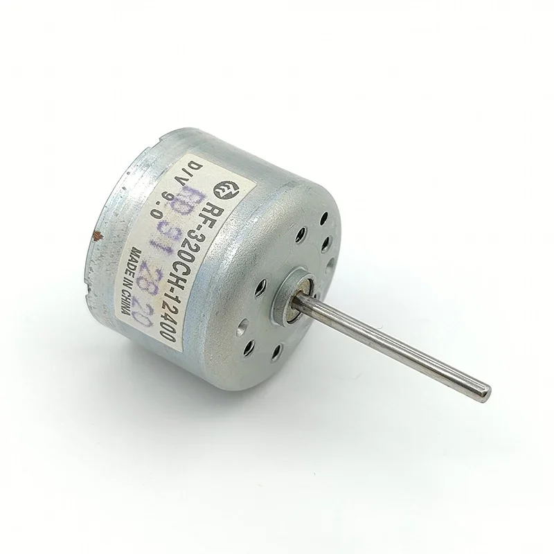 MABUCHI RF-320CH-12400 미니 RF-320 DC 모터 6V/9V/12V 마이크로 24mm 원형 스핀들 22mm 긴 샤프트 DIY DVD 플레이어용 원형 스핀들