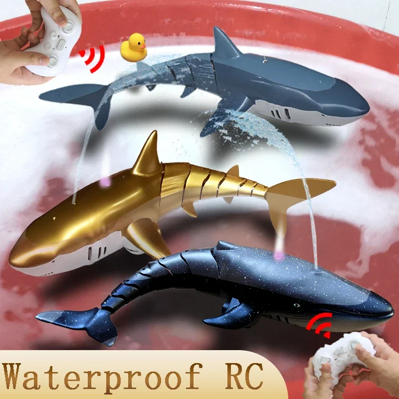 Rc Swim Fish Kids Beach Pool Water Toy Per Boy Girl Bambini Simulazione Animali Balena Robot Telecomando Shark Submarine Boats