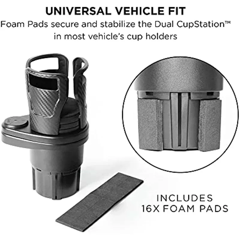 360&deg; Car cup holder multifunctional car cup holder carbon fiber retractable rotating car drink Rotating Base