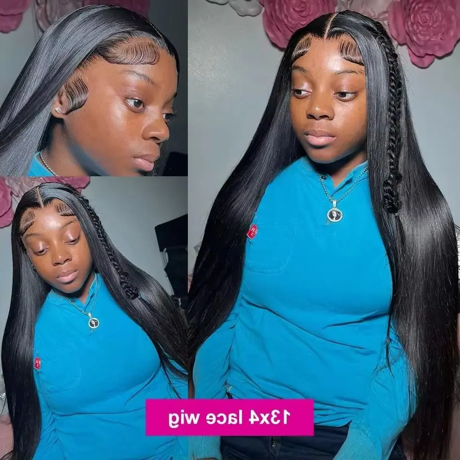 Hd Transparent Bone Straight 13x4 13x6 Lace Front Wigs 30 40 Inch Brazilian Human Hair Wigs For Women Straight Lace Frontal Wig 2
