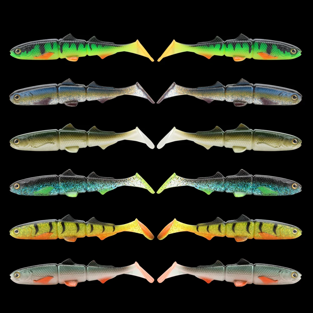 Spinpoler 3-jointed Soft Plastic Bait Swimming Paddle Tail Swimbait 16cm  22cm Pike Bass Muskie Big T Tail Soft Fishing Lures