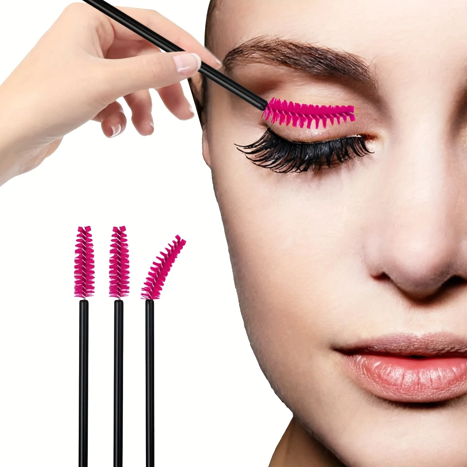 Makeup Brush Eyelashes Brush Eyelash Removal Brush Eyelash Cleaner Brush Eyelash Brush Makeup Tool Makeup Tool Set Makeup Brush Set 50pcs Disposable Eyelash Brushes Eyelashes Extension Tools Eyebrow Brush Mascara Wands Applicator Spoolers Makeup Tools