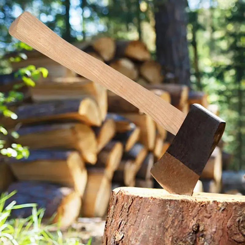Axe Handle Hammer Wood Replacement Handle Long Curved Durable Axe Handle Wood Handle For Home Farm Garden Axe Supplies 4