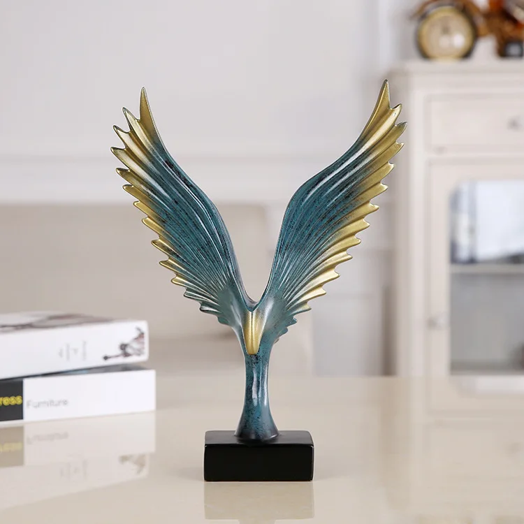 

Creative European-style wine cabinet TV cabinet living room home craft decorations wedding gifts Dapeng wings resin ornaments