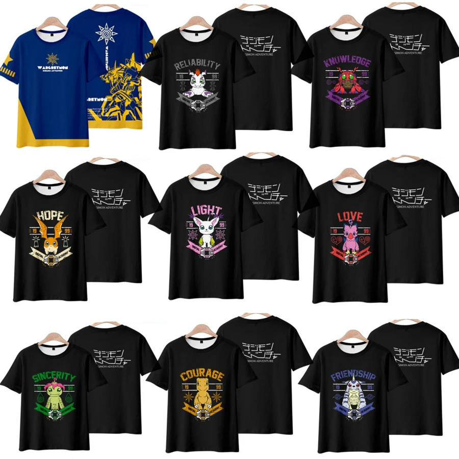 

Anime Digimon Adventure 3D T Shirt Boy girls kids Tailmon Gomamon Piyomon Agumon Patamon Gabumon Tentomon Palmon Cosplay Costume