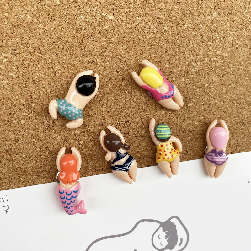 6 Pcs Villain Modeling Push Pins push pins Mermaid Shape Pushpin Thumbtacks Decoration Thumb Tack Pin Binding Cork Board Wall Pin