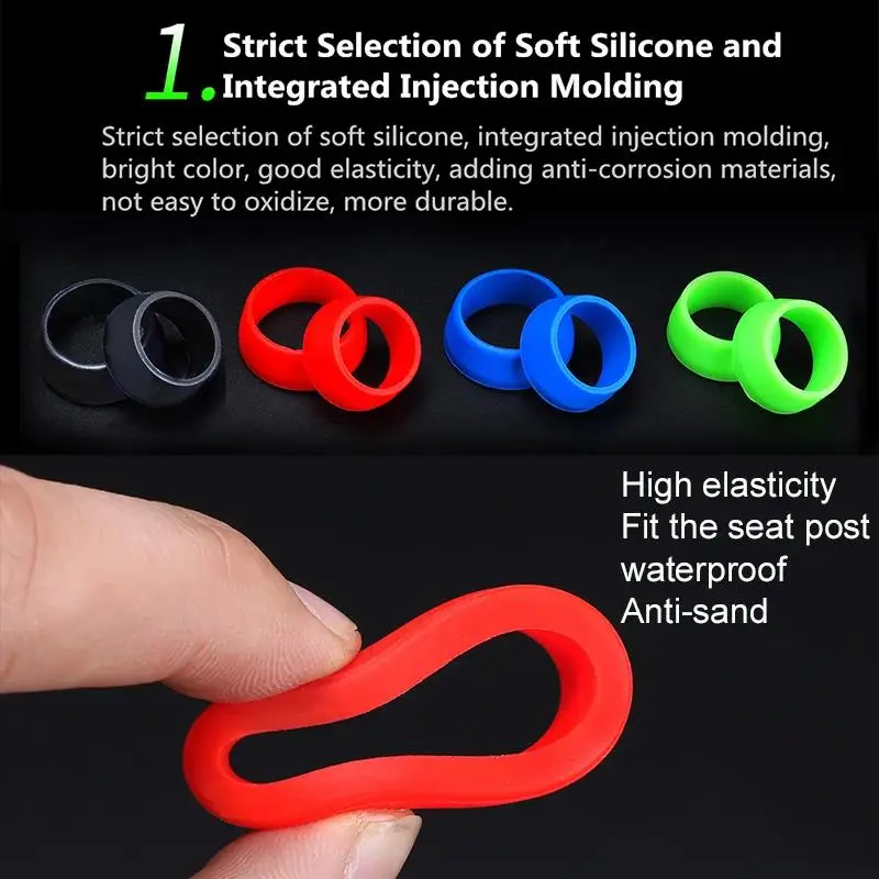 Bicycle seat post Waterproof Dust Silicone Cover Bicycle Seatpost Protection Cover High Elasticity MTB Road Parts
