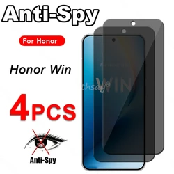 Enhanced Privacy Anti - Spy Tempered Glass Screen Protector with Anti - Fingerprint Coating for Honor Win