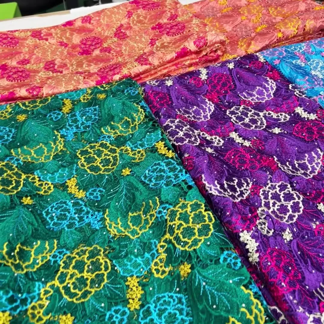 SJD LACE нигерийские камни гипюровый шнур кружевная ткань новинка 2023 года 5 ярдов