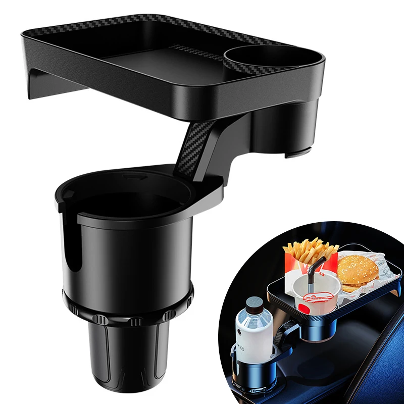 360 Portable Rotatable Adjustable Auto Car Food Tray Cup Holder