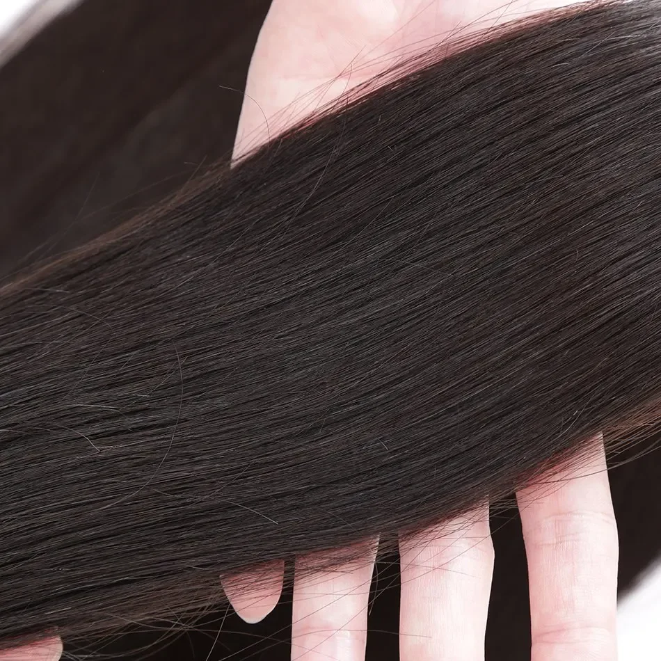 28 30 Inch 1/3/4 Pcs Human Hair Bundles Natural Black Brazilian Hair Weave Bundles Straight Extensions Double Drawn
