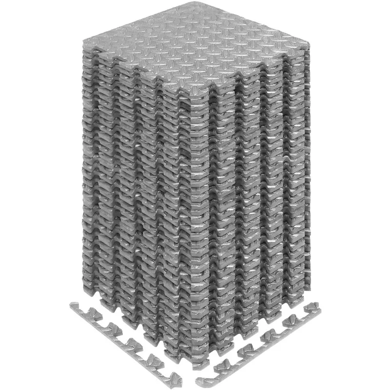 

36 pcs Interlocking Exercise Foam Mats, Cover 36 sqft, 3/8 inch Thick, Gray