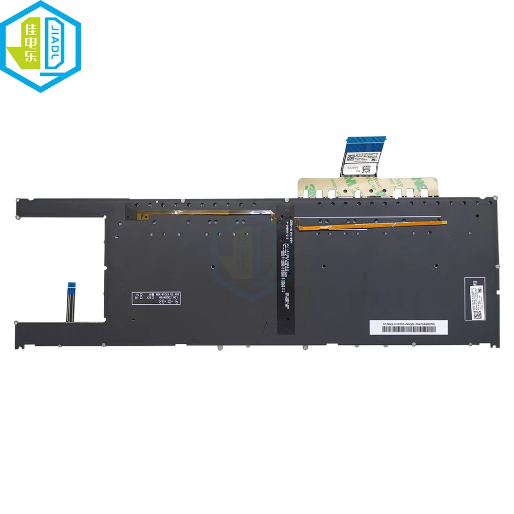 Teclado Backlit para Laptop dos Eua Teclados Ingleses Teclados Azuis Asus Zenbook Pro Duo Ux481 Ux481f Ux481fl Ux481fa 0knb05622us00 - Imagem 2