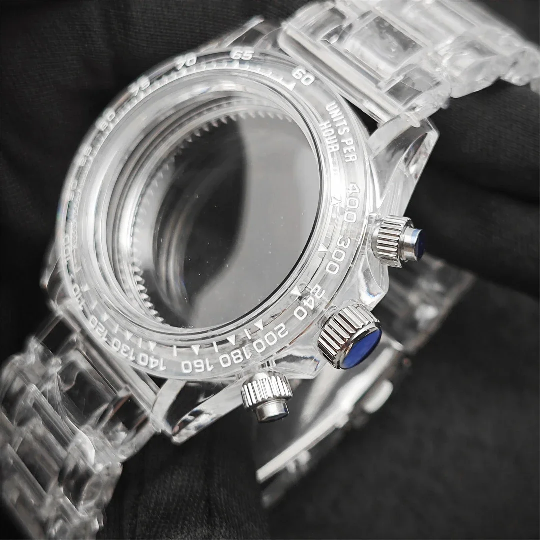 透明時計ケースセット,時計バンド,アクリルプラスチックダイヤル,vk63