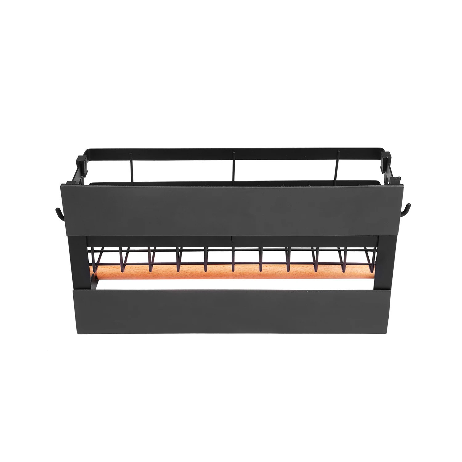 Magnetic Spice Rack for Refrigerator with Hook Paper Towel Holder Rustproof Spice Jars Rack Multi Use Refrigerator Side Shelf 4