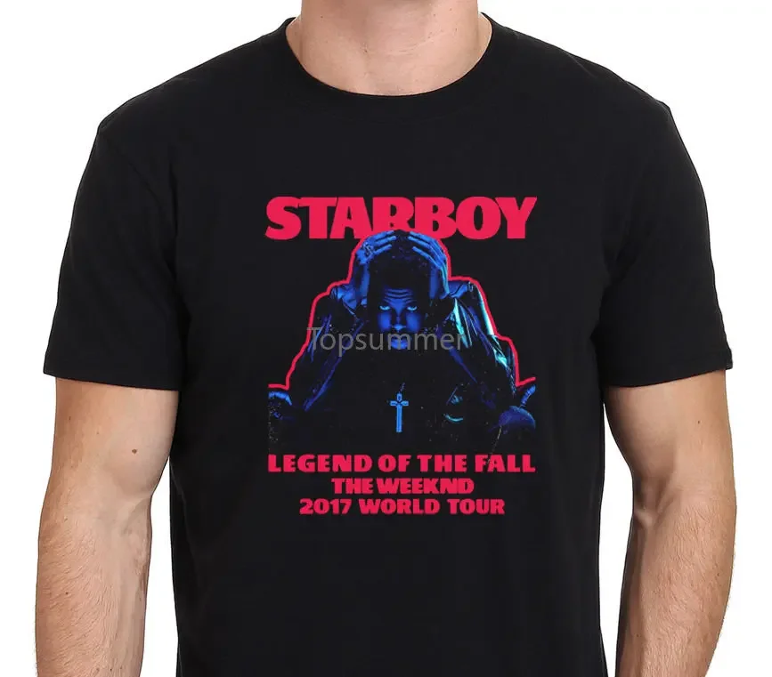 

The Weeknd Starboy Legend Of The Fall 2017 Tour T Shirt Size: S-To-3Xl Summer Short Sleeves New Fashion T-Shirt Top Tee