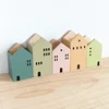 Cartoon House Wooden Pen Holder Pencil container Makeup Brush Stationery storage box Student/ Office Desktop Storage Organiser 3