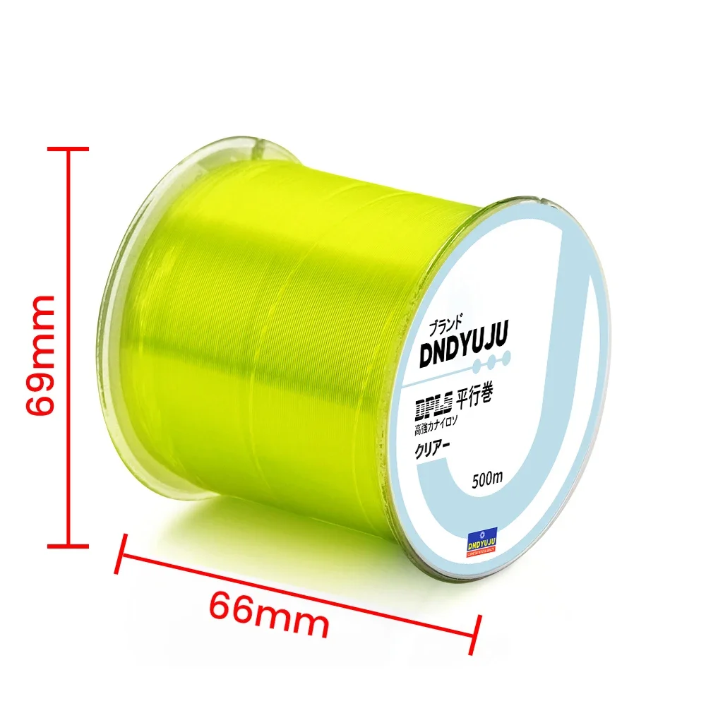 DNDYUJU Super Strong Nylon Fishing Line 500M High Quality Monofilament Japanese Fishing Line 2-35LB Fishing Sinking Line