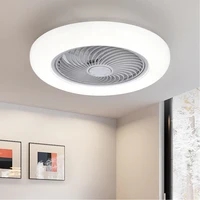 Ventilateur de plafond intelligent ventilateurs avec lumières télécommande chambre décor ventilateur lampe 52 cm Air lames invisibles silencieuses 1