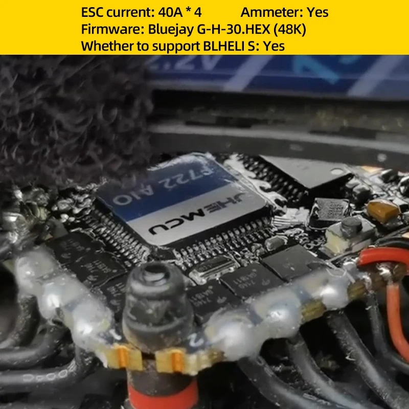JHEMCU GHF722AIO-HD 40A AIO Flight Controller F722 FC Baro