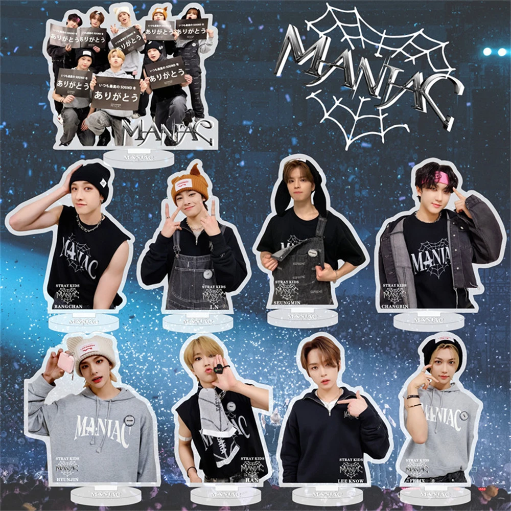 

KPOP Stray Kids MANIAC Concert Acrylic Double-Sided Printing Standing Figure Desktop Decoration LeeKnow Han Felix Fans Gifts J30