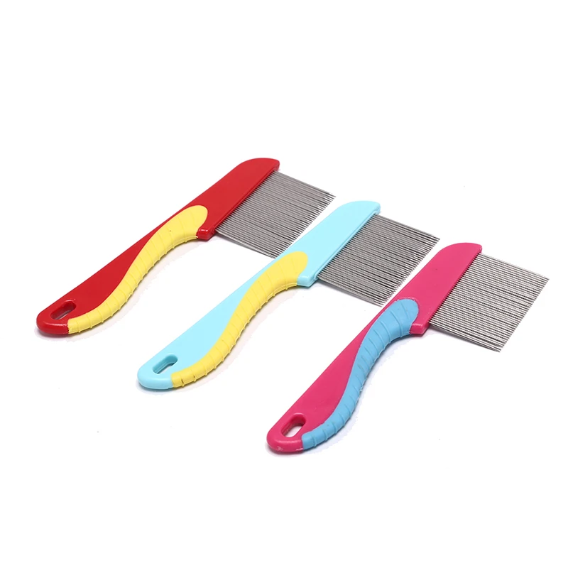 Dogs cats hair removal comb stainless steel lice comb lice flea nit hair pet cleaning tools