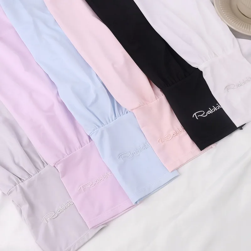 Summer Ice Silk Cuff Loose Sunscreen Windproof Dustproof Sleeves UV Protection Sweating Quick Drying Arm Cover Fingerless Sheath