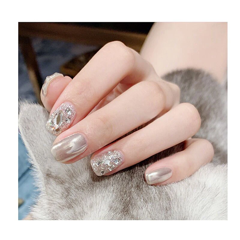 Mini diamantes de imitación para decoración de uñas, cristal blanco de fondo plano de 100/200 piezas, forma mixta, piedra de cristal de alta