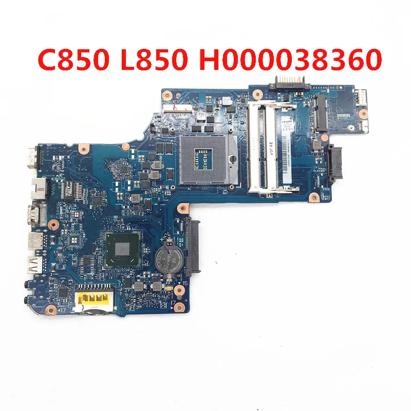 High Quality  H000038360 MainBoard For Toshiba Satellite C850 L850 Laptop Motherboard  HM76 GMA  HD4000 DDR3 100% Full Tested OK mother board of computer