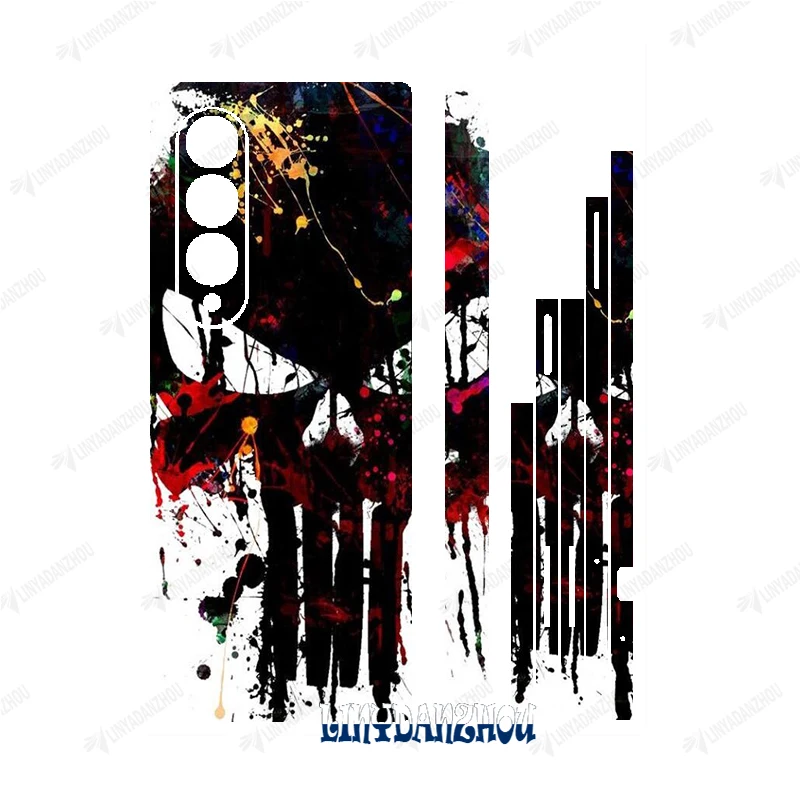 Adesivo Colorato 3 In1 Per Samsung Galaxy Z Fold5 4 3 2 5G Pellicola Salvaschermo Posteriore Hing Side Skin 3 In 1 Pellicola Protettiva Fold4