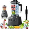 Smoothies Blenders, PRASKY Max.2400Watts/1000Watts Blender and Grinder Combo 25000RPM Powerful Kitchen Blen 1