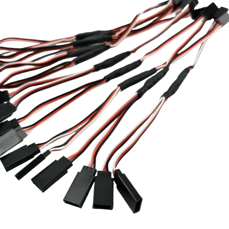 Lot de 10 câbles servo RC 100-500mm pour modélisme hélicoptère avion