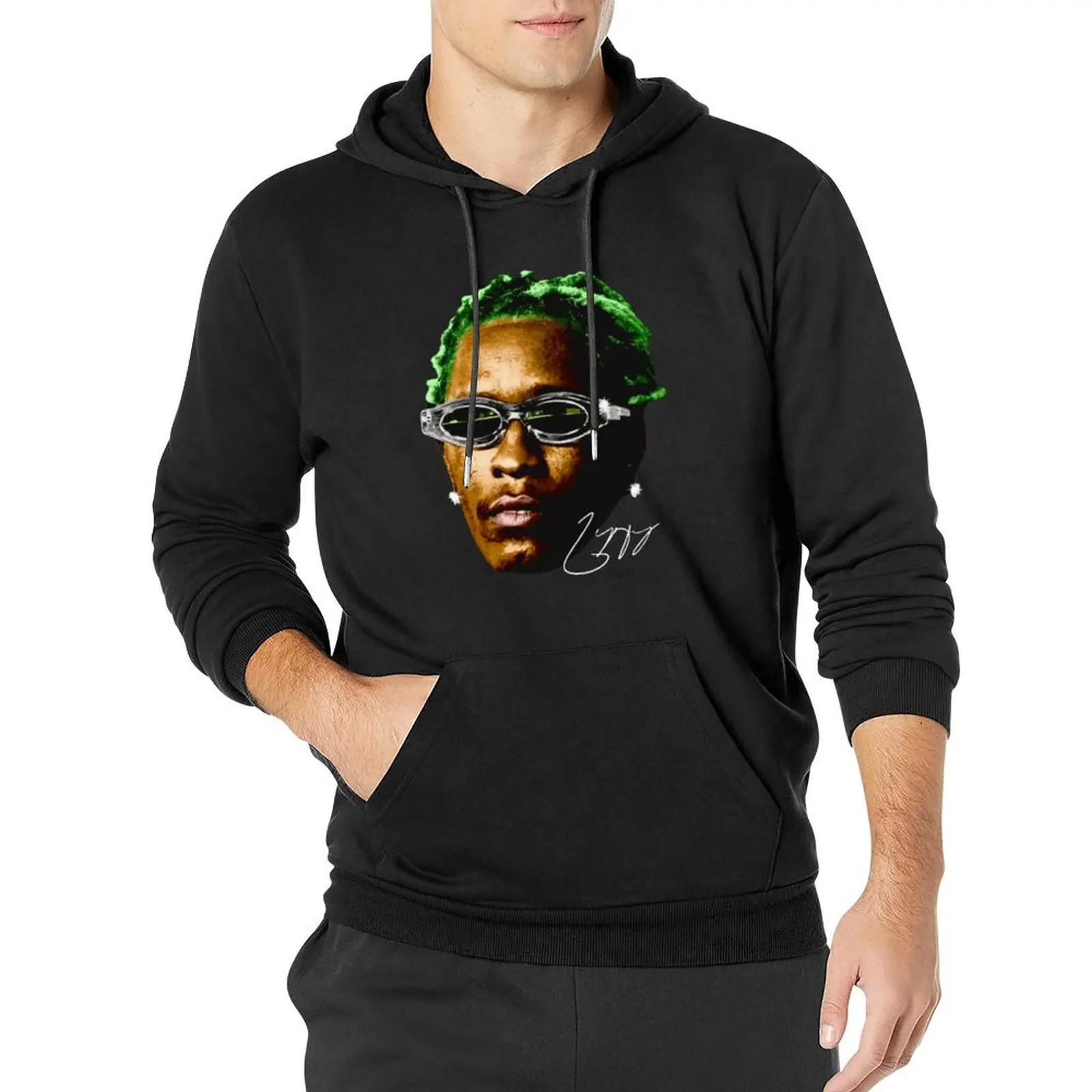 

Young Thug American Rapper Loose Hoodies Male THUG Green Rare Casual Pullover Hoodie Winter Aesthetic Custom Hooded Shirt