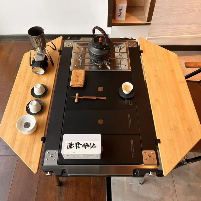 Outdoor IGT Removable Table IGT Frame Camping Folding Table 2/3/4 Unit Table Aluminum Alloy Framework Portable IGT Dining Desk 2