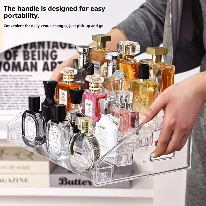 Acrylic Transparent Multi-layer Nail Polish Display Stand Lipstick Storage Box Plastic Nail Salon Cosmetic Tabletop Display Rack