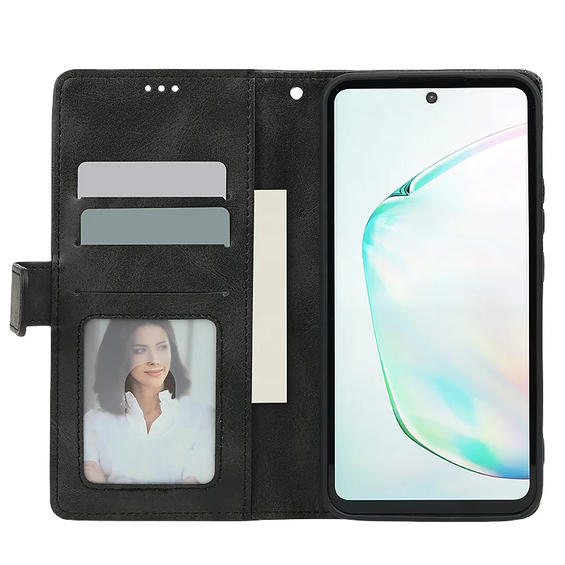 Wallet Business Magnetic Flip Leather Case with Card Slot and Photo Frame Cover