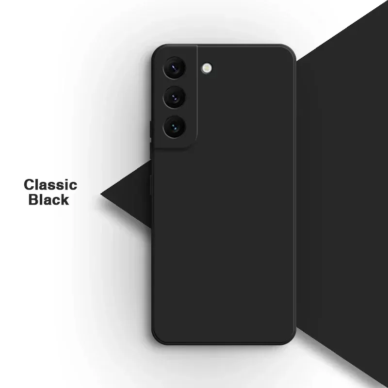 Luxury Liquid Silicone Skin Feel Phone Case - Solid Color Anti-Fall Rear Cover