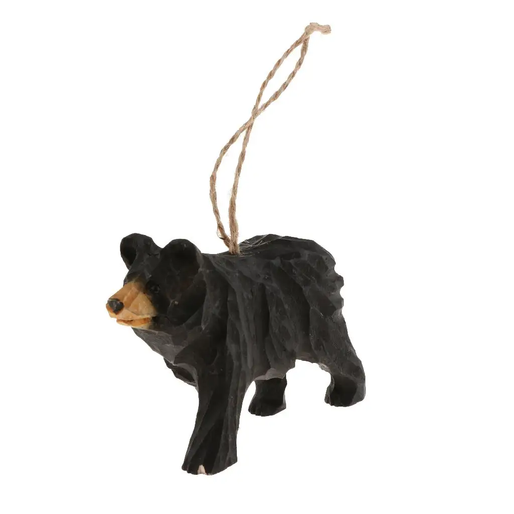 

3D фигурки животных дикой природы, деревенский фестиваль, Подвесной деревянный Декор