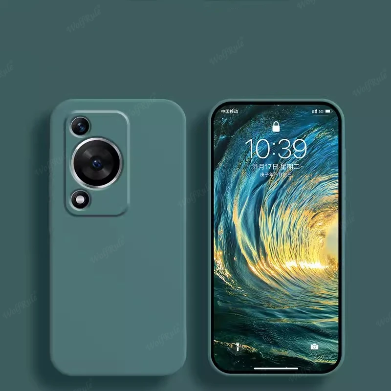 Protective TPU Liquid Silicone Soft Phone Case with Lens Protection