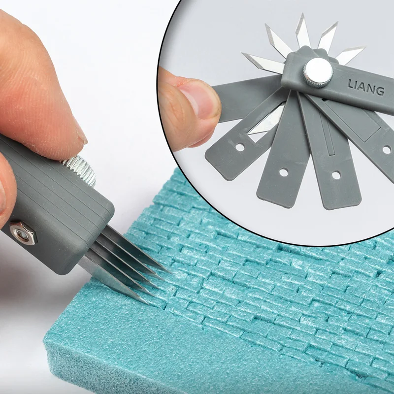 

LIANG 0227 Craft Cutter Wall Tile Model Design Pen Knife Plastic DIY Hobby School Stationery Art Military Model Building Tool